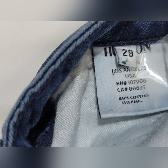 Hudson Mid-Rise Blue Skinny Jeans Flap Rear Pockets Size 29 - Picture 7 of 11